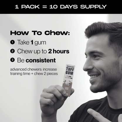 Tuff Gum (ohne Stimulanzien) | Ultra-robuster Kieferkaugummi | Mit B-Vitamin-Komplex