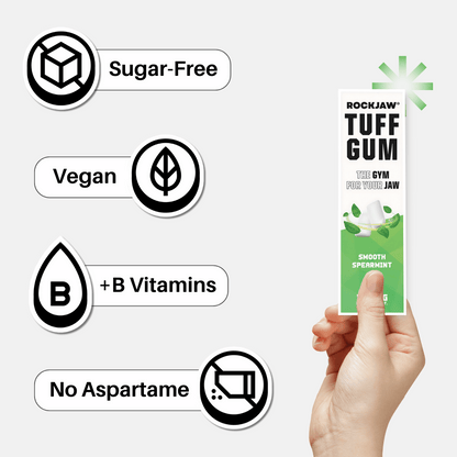 Tuff Gum (ohne Stimulanzien) | Ultra-robuster Kieferkaugummi | Mit B-Vitamin-Komplex