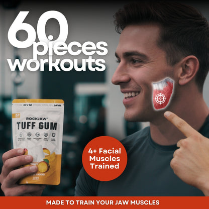 Tuff Gum (ohne Stimulanzien) | Ultra-robuster Kieferkaugummi | Mit B-Vitamin-Komplex