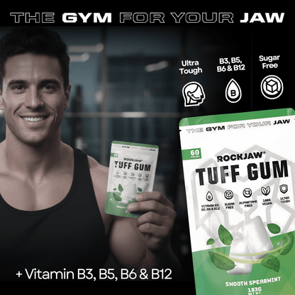 Tuff Gum (ohne Stimulanzien) | Ultra-robuster Kieferkaugummi | Mit B-Vitamin-Komplex
