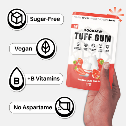 Tuff Gum (ohne Stimulanzien) | Ultra-robuster Kieferkaugummi | Mit B-Vitamin-Komplex